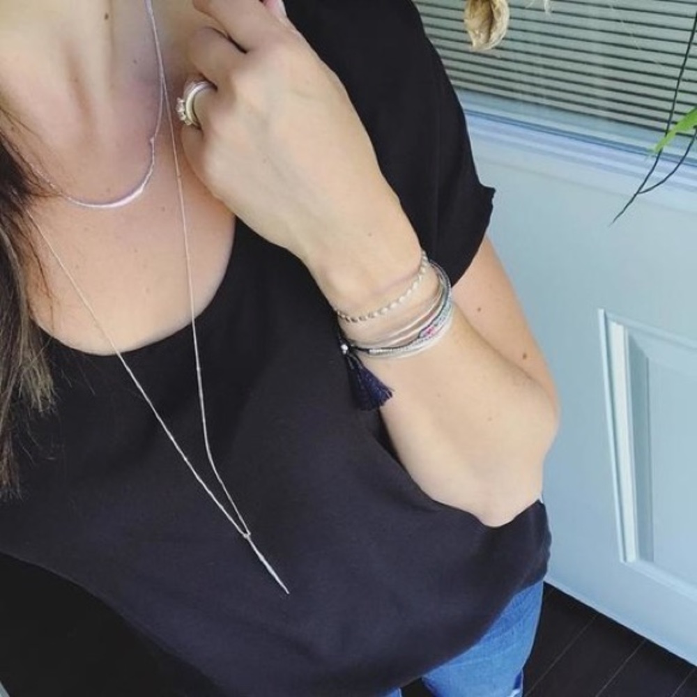 Hammered Metal Layered Necklace